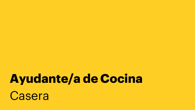 Ayudante/a de Cocina