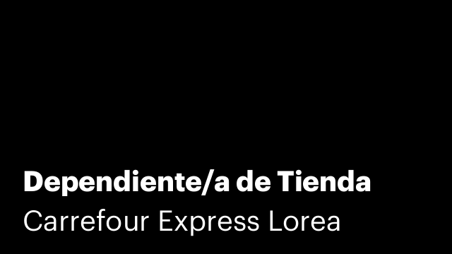 Dependiente/a de Tienda