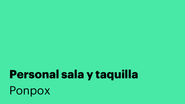 Personal sala y taquilla