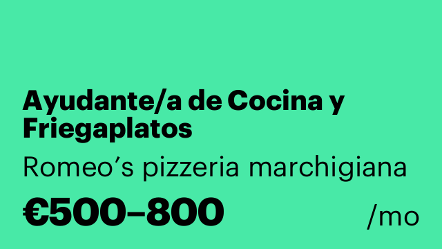 Ayudante/a de Cocina y Friegaplatos