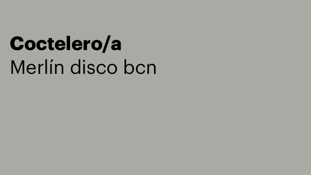 Coctelero/a