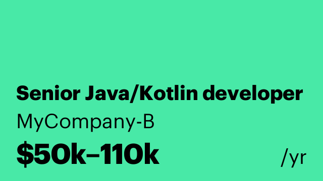Senior Java/Kotlin developer