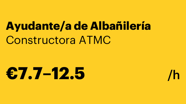Ayudante/a de Albañilería