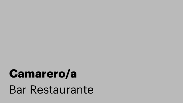 Camarero/a
