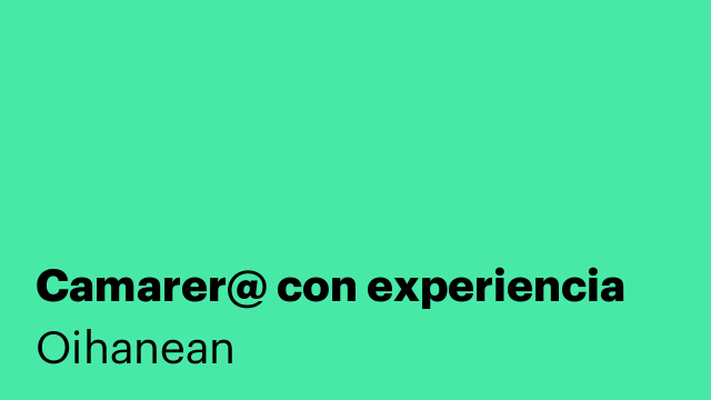 Camarer@ con experiencia
