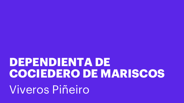 DEPENDIENTA DE COCIEDERO DE MARISCOS