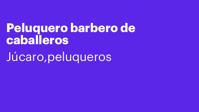 Peluquero barbero de caballeros