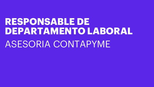 RESPONSABLE DE DEPARTAMENTO LABORAL