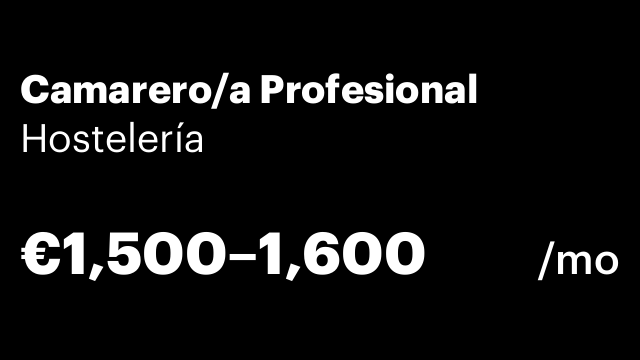 Camarero/a Profesional