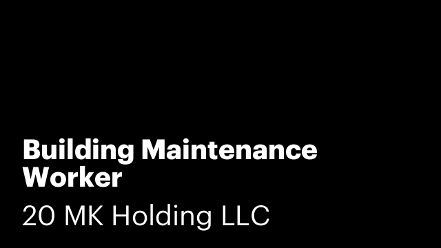 Building Maintenance Worker