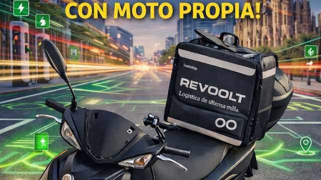 Repartidor con moto propia Barcelona