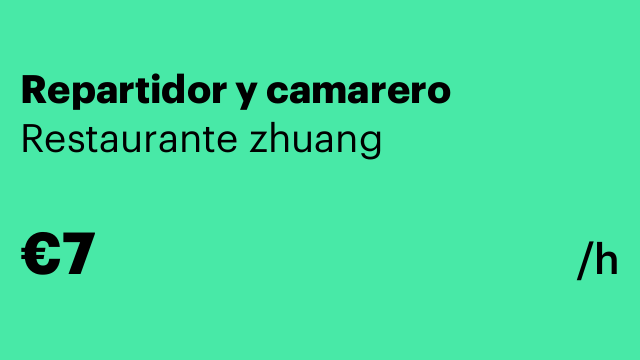 Repartidor y camarero