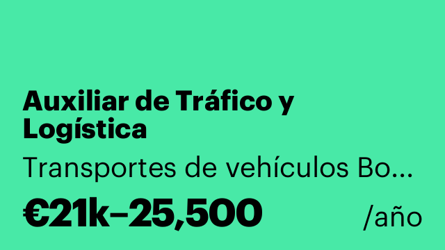 Auxiliar de Tráfico y Logística