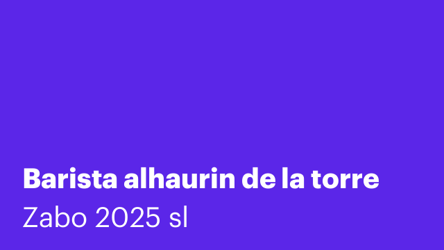 Barista alhaurin de la torre