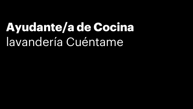 Ayudante/a de Cocina