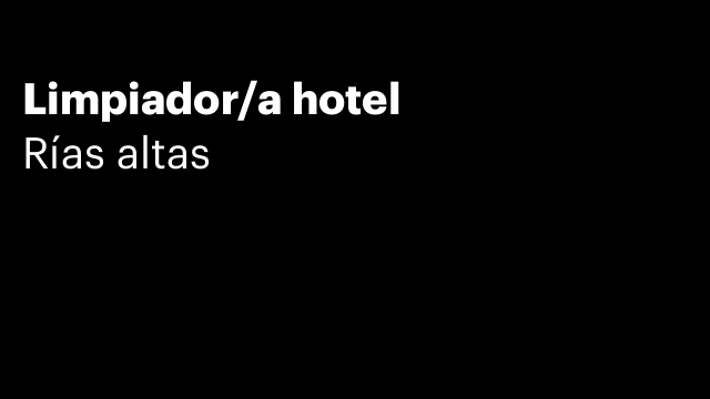 Limpiador/a hotel