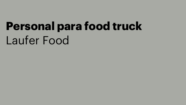 Personal para food truck
