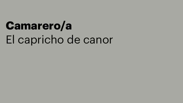 Camarero/a