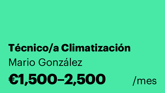 Técnico/a Climatización