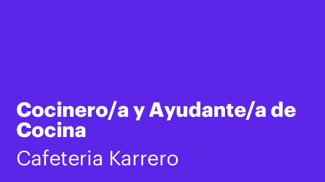 Cocinero/a y Ayudante/a de Cocina