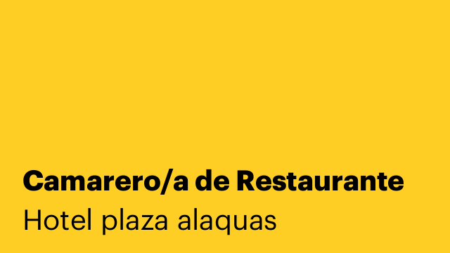 Camarero/a de Restaurante