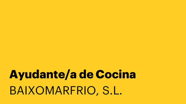 Ayudante/a de Cocina