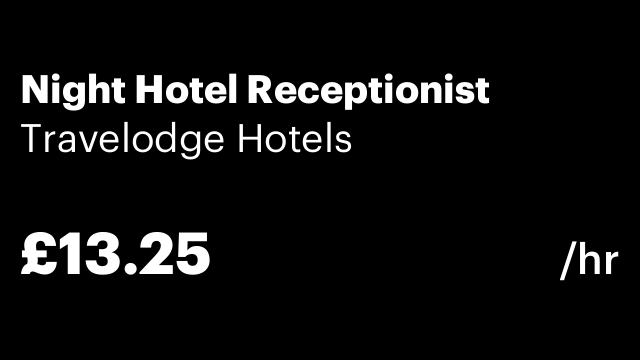 Night Hotel Receptionist
