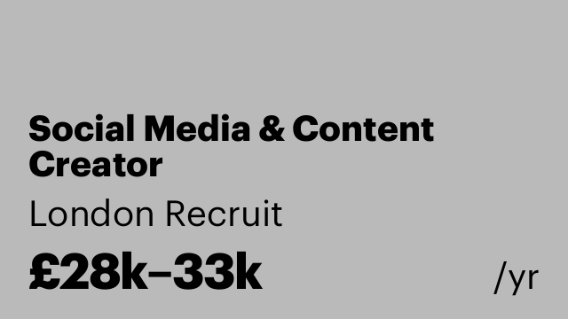 Social Media & Content Creator