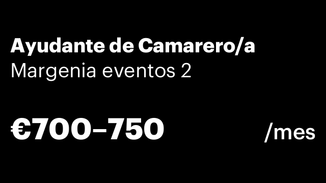 Ayudante de Camarero/a