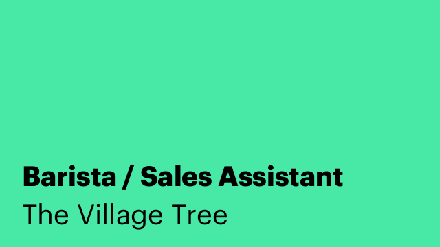 Barista / Sales Assistant