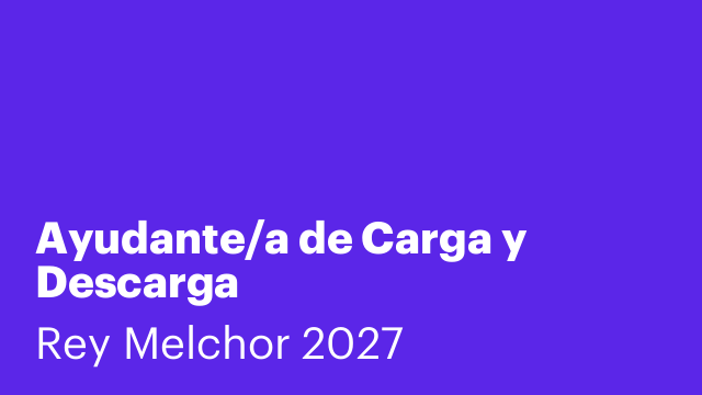 Ayudante/a de Carga y Descarga