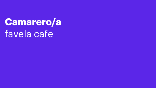 Camarero/a