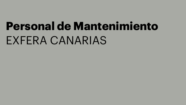 Personal de Mantenimiento