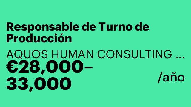 Responsable de Turno de Producción