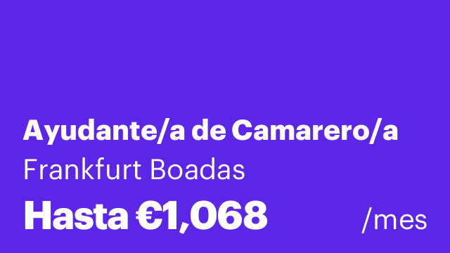 Ayudante/a de Camarero/a