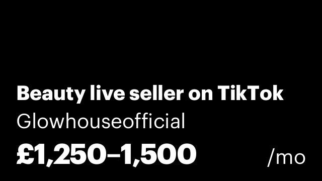 Beauty live seller on TikTok