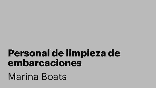Personal de limpieza de embarcaciones