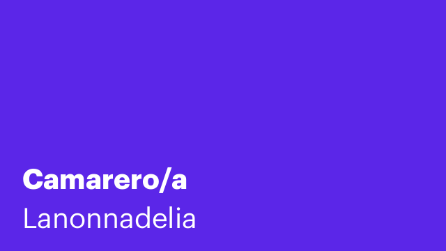 Camarero/a