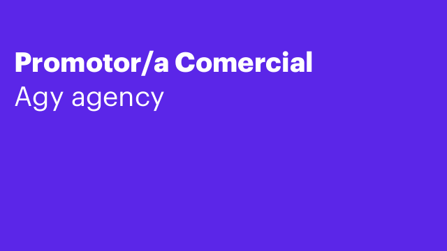 Promotor/a Comercial