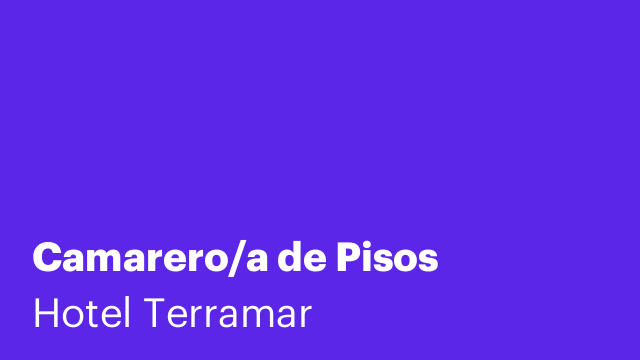 Camarero/a de Pisos