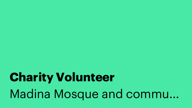 Charity Volunteer
