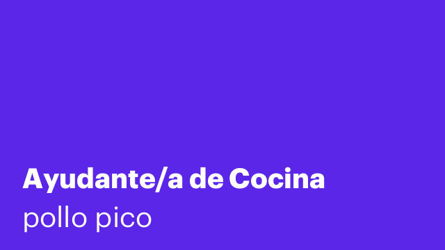 Ayudante/a de Cocina