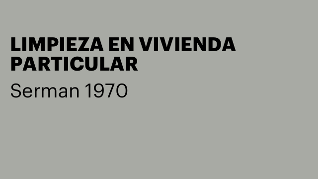 LIMPIEZA EN VIVIENDA PARTICULAR