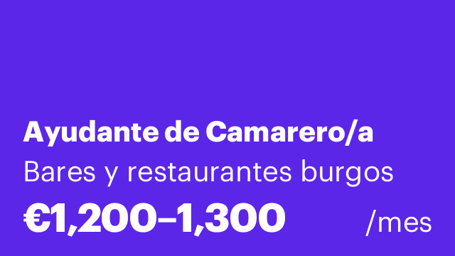 Ayudante de Camarero/a
