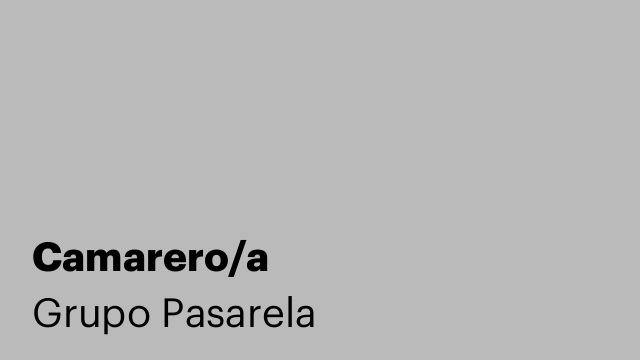 Camarero/a