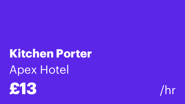 Kitchen Porter