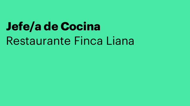 Jefe/a de Cocina
