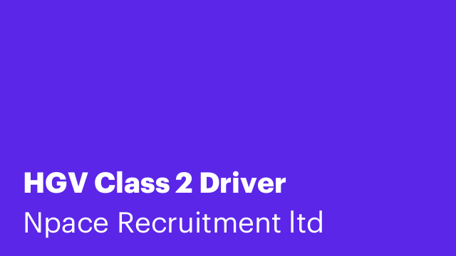 HGV Class 2 Driver
