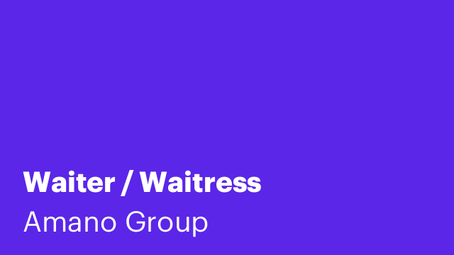 Waiter / Waitress