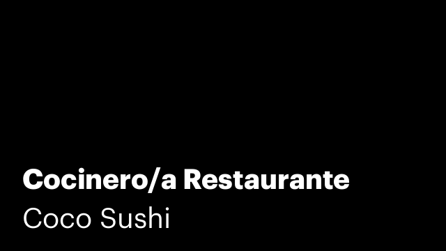 Cocinero/a Restaurante
